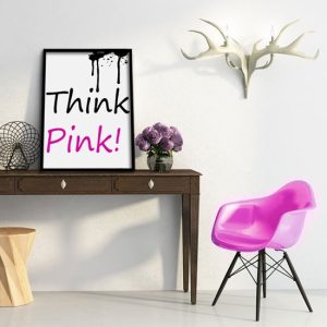 plakat myśl na różowo