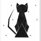 Plakat z czarnym kotem