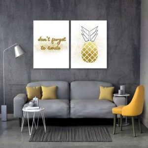 Stylowa ozdoba z napisem i ananasem