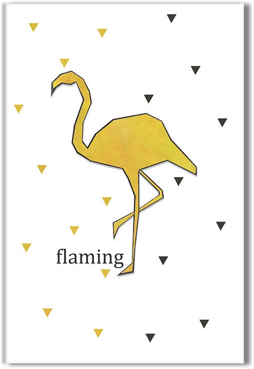Nowoczesny plakat z flamingiem
