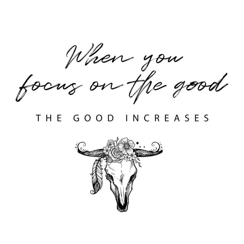 plakat z napisem When you focus on the good: The good increases