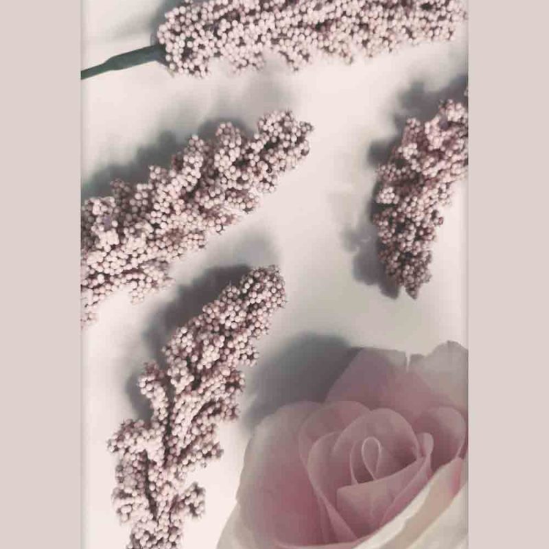 Plakat z różą i wrzosem