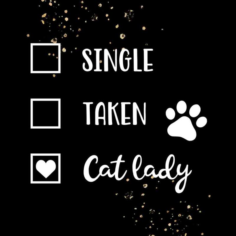 Plakat z napisem – Cat lady Plakat z napisem - Cat lady