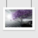 Plakat fioletowe drzewo