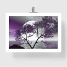 Plakat drzewo fioletowe