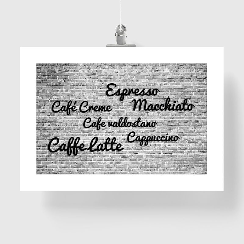 Plakat rodzaje kawy