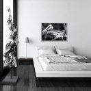czarno-biały abstrakcyjny plakat do sypialni