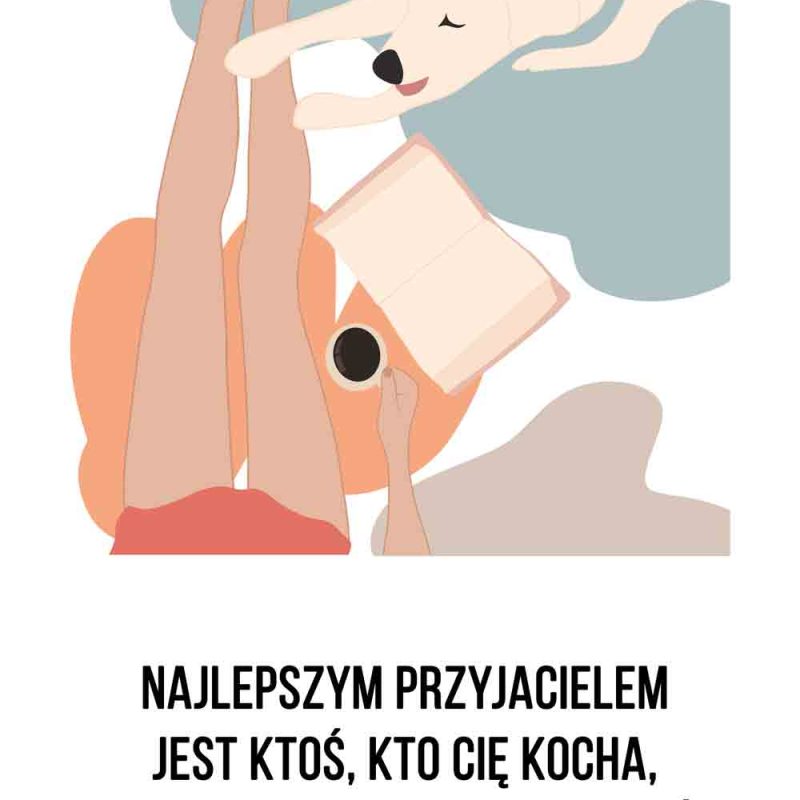 Plakat typograficzny z psem Plakat typograficzny z psem