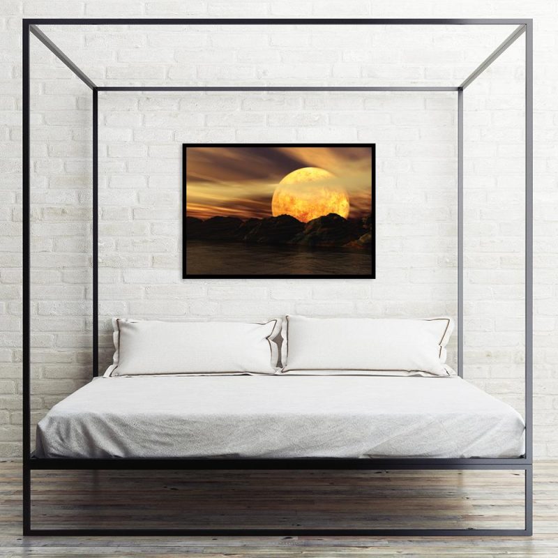 plakat pełnia księżyca nad łóżkiem plakat pełnia księżyca do sypialni