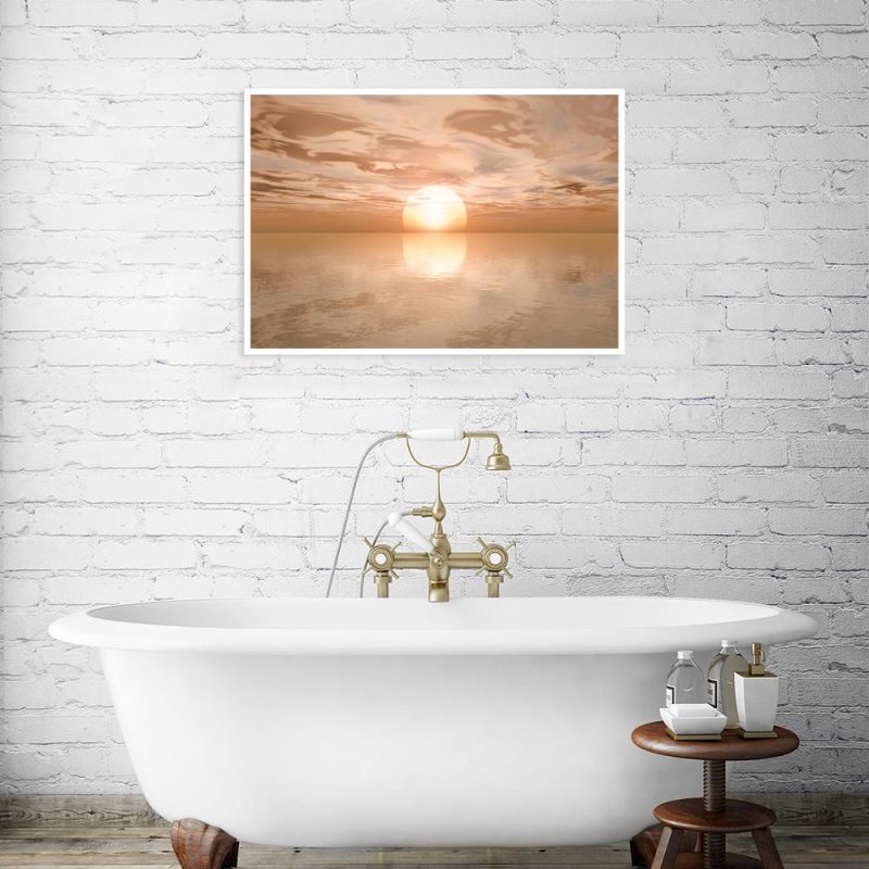 plakat z motywem zachodu słońca na ścienie plakat z motywem zachodu słońca w łazience