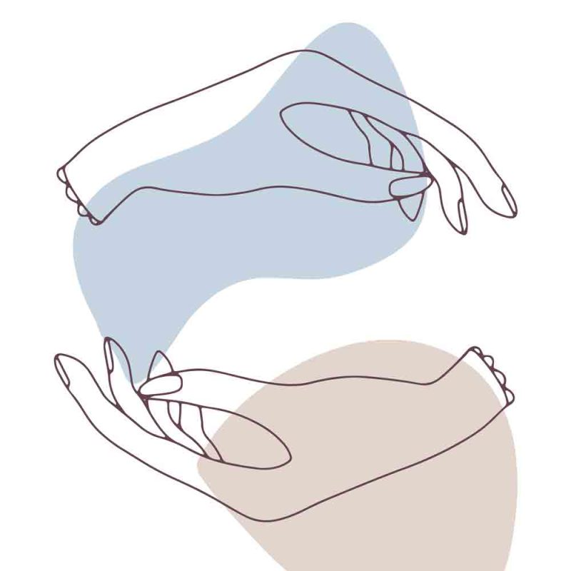 Plakat z dłońmi na białym tle Plakat z dłońmi na białym tle