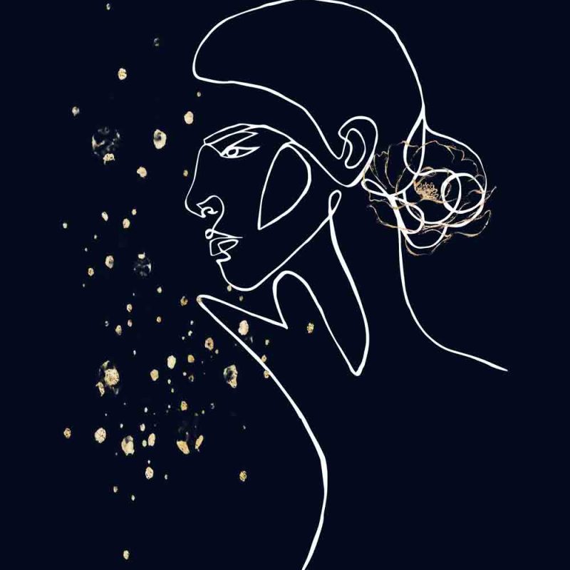 Szkic kobiecej sylwetki na plakacie Szkic kobiecej sylwetki na plakacie