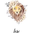 Plakat z lwem - Znak zodiaku