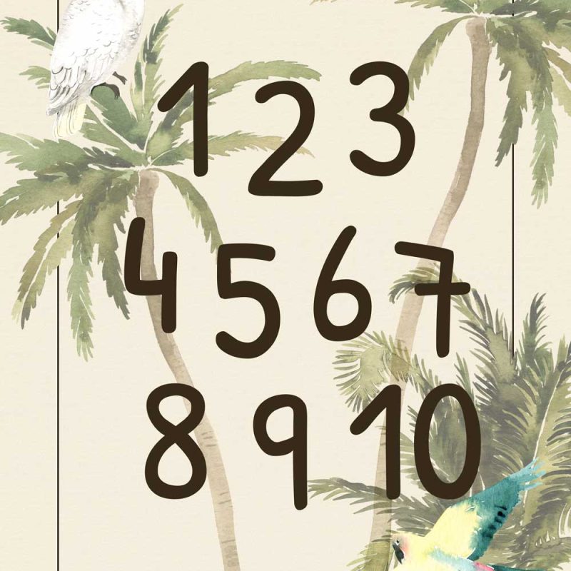 pokoik ucznia dekorowany plakatem w zielone palmy pokoik ucznia dekorowany plakatem w zielone palmy