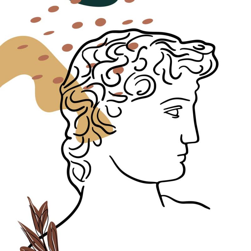 Plakat głowa Dawida – szkic Plakat głowa Dawida - szkic