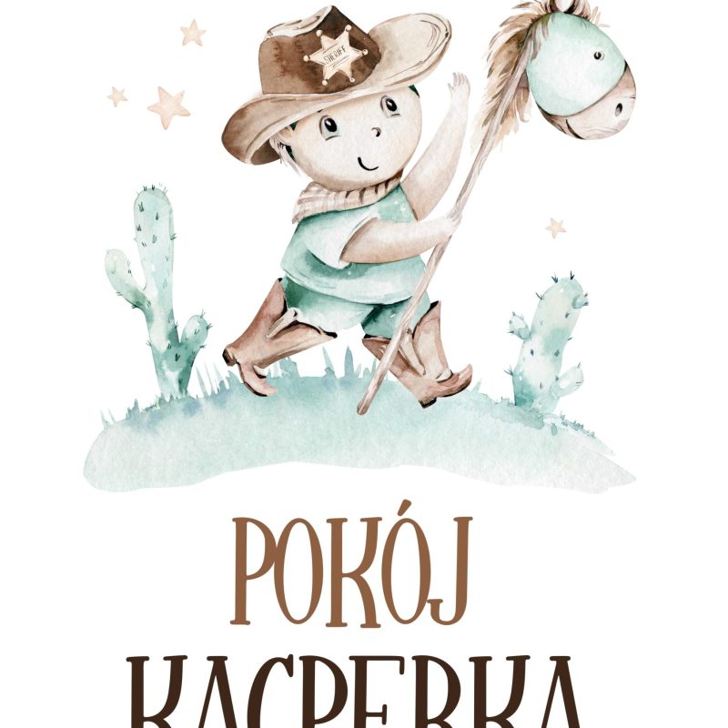 Zabawa w szeryfa – Plakat imienny dla chłopca Zabawa w szeryfa - Plakat imienny dla chłopca