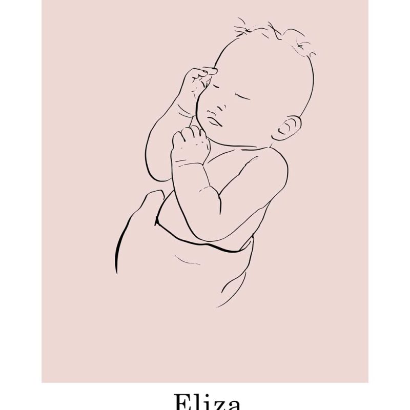 Dziecięcy plakat minimalistyczny z data urodzenia dla małej dziewczynki Dziecięcy plakat minimalistyczny z data urodzenia dla małej dziewczynki