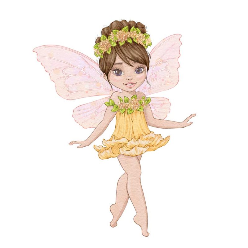 Żółty plakat dla dzieci z leśnym elfem Żółty plakat dla dzieci z leśnym elfem