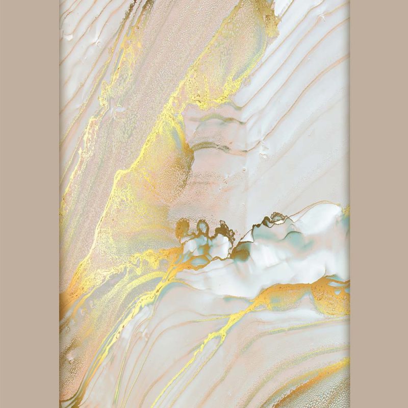 Abstrakcyjne żółte fale na plakacie Abstrakcyjne żółte fale na plakacie