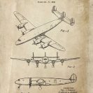 Plakat z patentem na samolot pasażerski