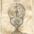 Plakat z rysunkiem patentowym - Zegar do gabinetu