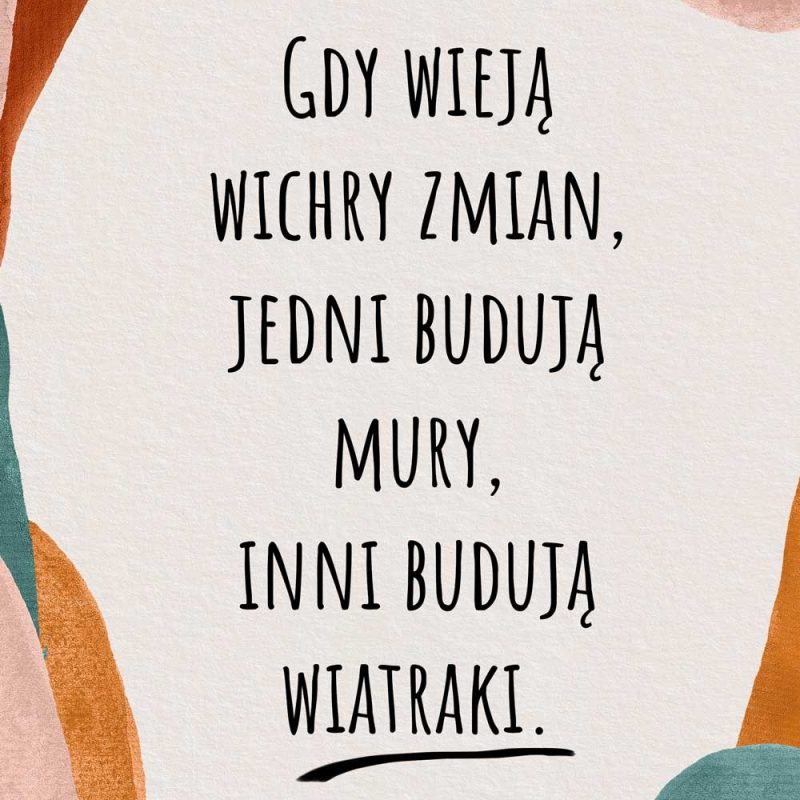 Złota myśl na abstrakcyjnym plakacie na prezent Złota myśl na abstrakcyjnym plakacie na prezent