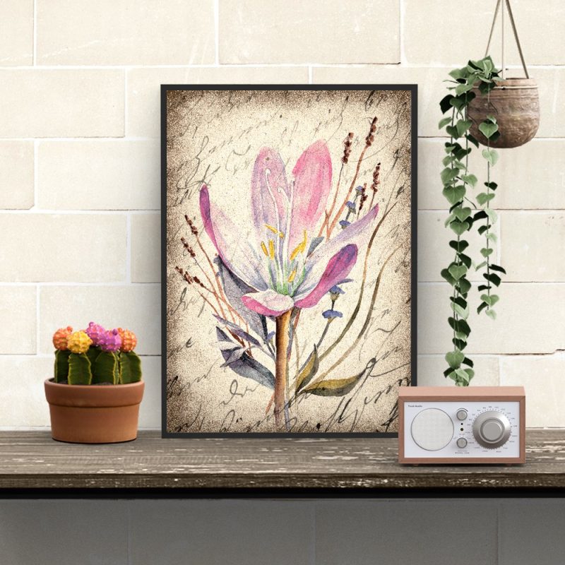 plakat z liliowcem dekoracje na ściany