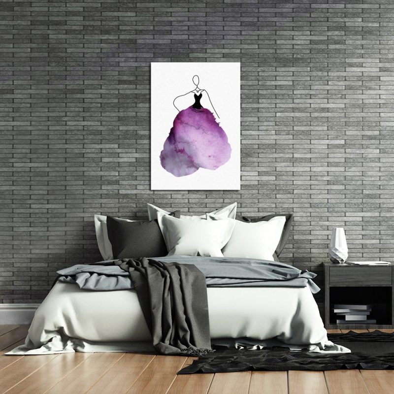 dekoracje do sypialni plakaty fioletowe