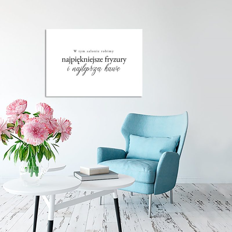 plakat do salonu fryzjerskiego dekoracje na ściany