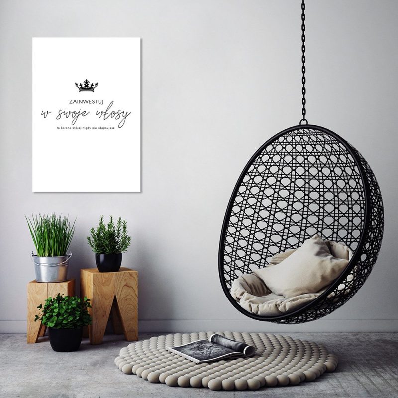 fryzjerski plakat z napisami o włosach plakat dla fryzjerów