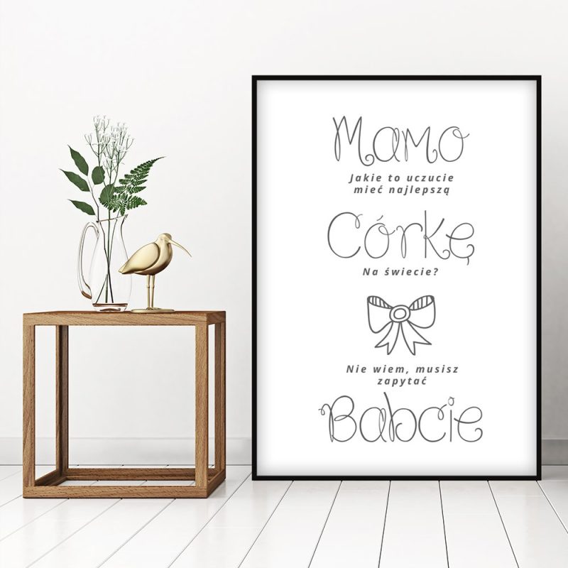 plakat z modnym hasłem
