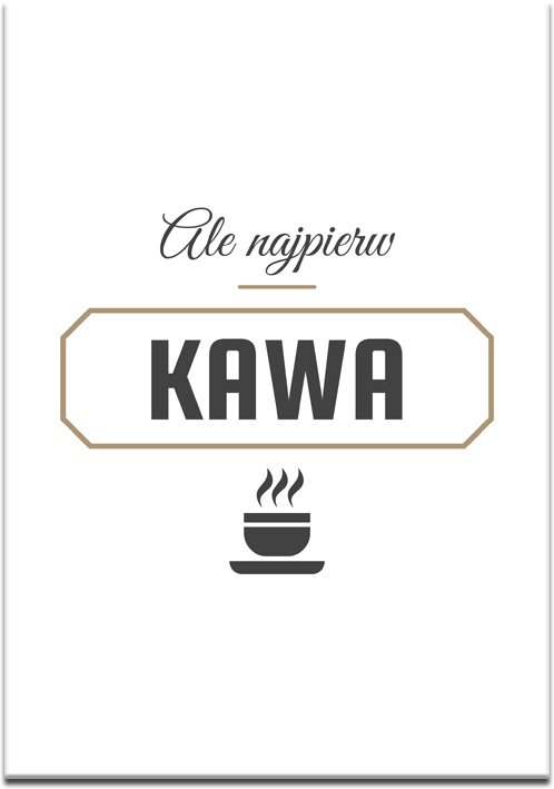 plakat z polskim napisem o kawie
