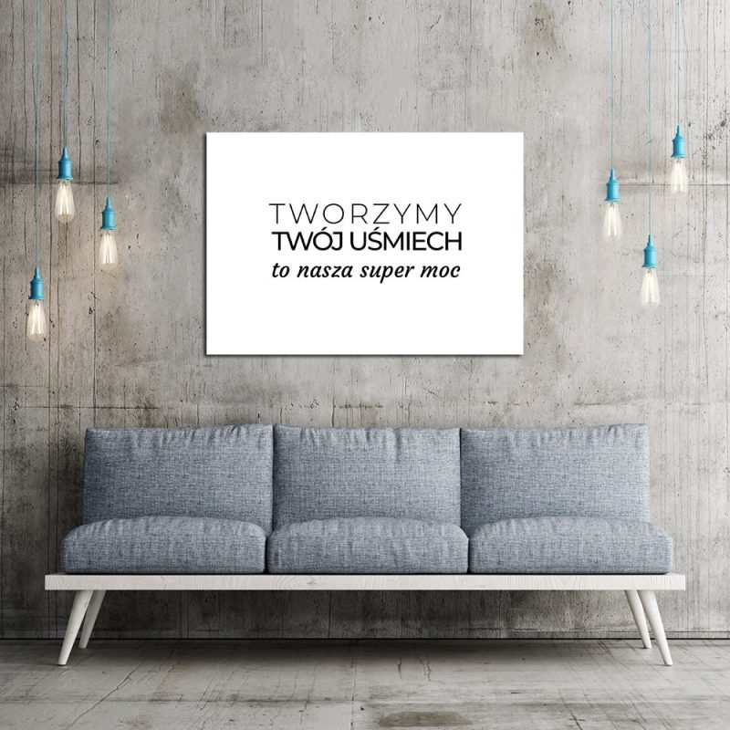 Ozdoba ścienna z hasłem Plakat do gabinetu dentystycznego