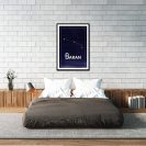 Plakat z zodiakiem do sypialni