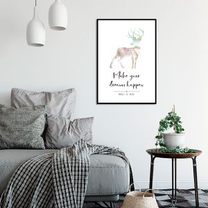 motywacyjny plakat z jeleniem