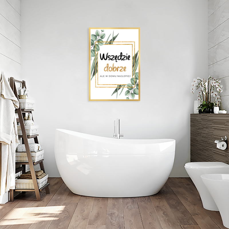 motyw plakatu w łazience