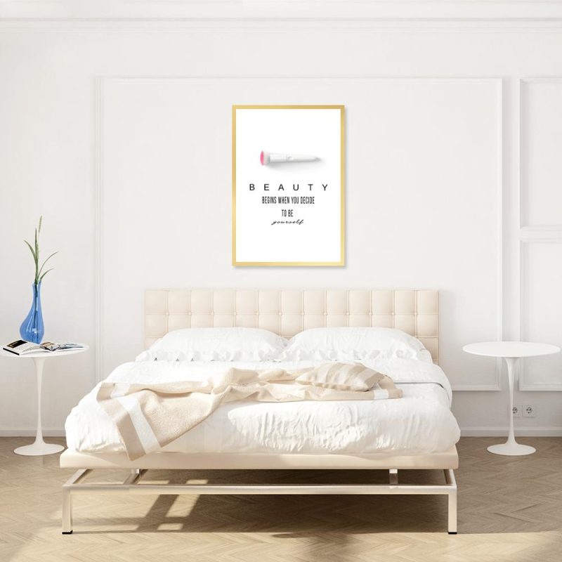 Plakat z napisem po angielsku Plakat na ścianę do sypialni