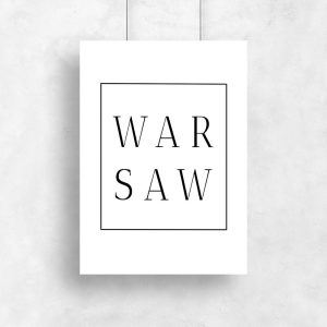 Plakat z motywem Warszawy