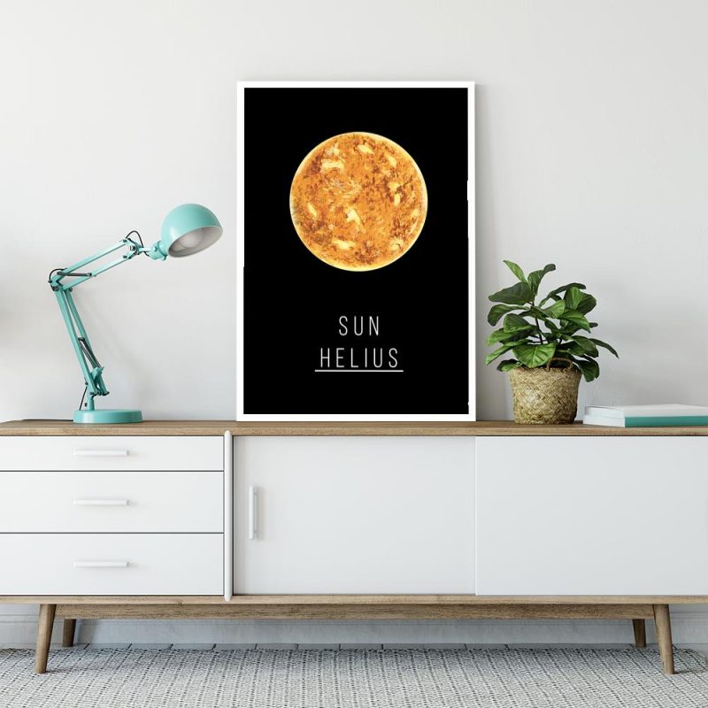 Plakat na ścianę ze Słońca Plakat z motywem Słońca do salonu