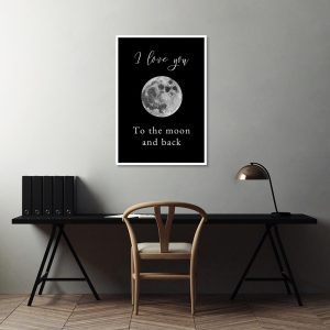plakat o księżycu
