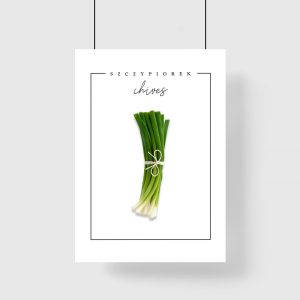 szczypiorek jako warzywko na plakacie