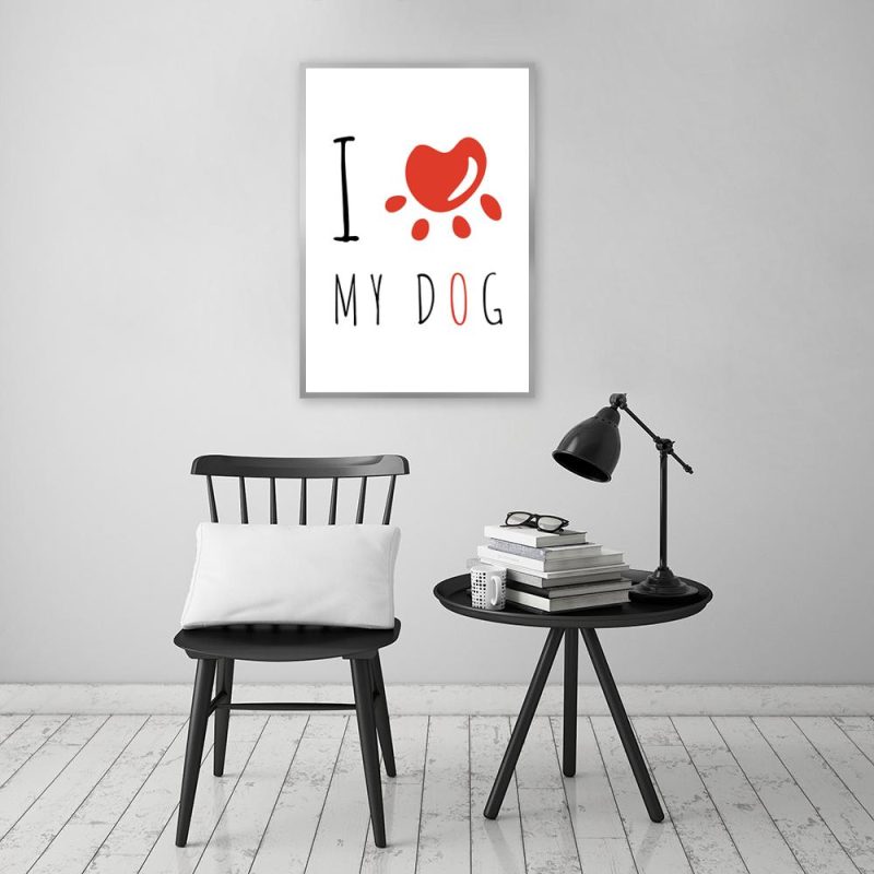 Plakat z łapą psa Plakat z motywem psa