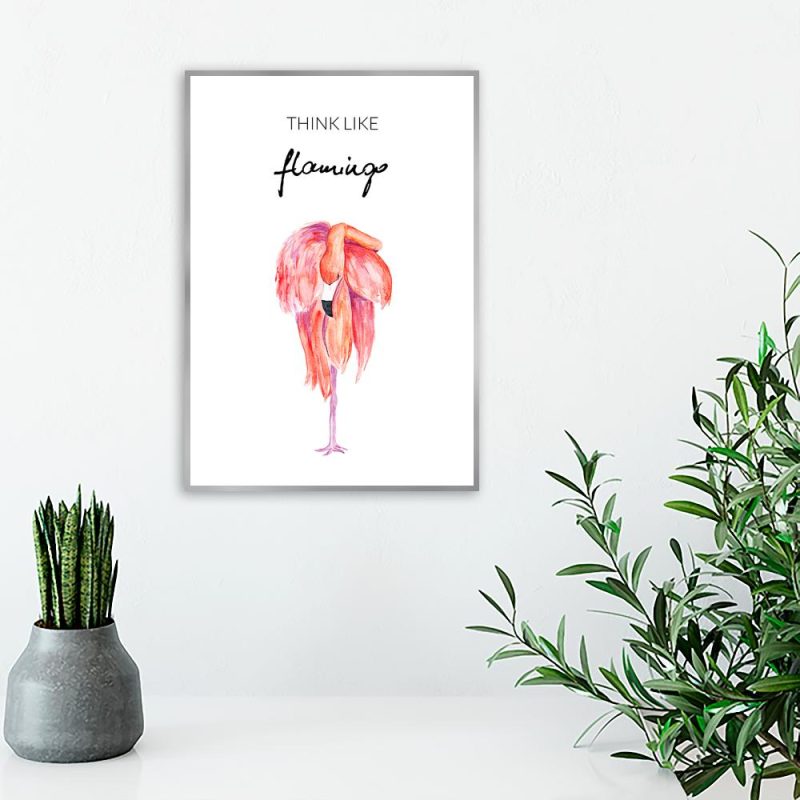 Plakat motyw flaminga