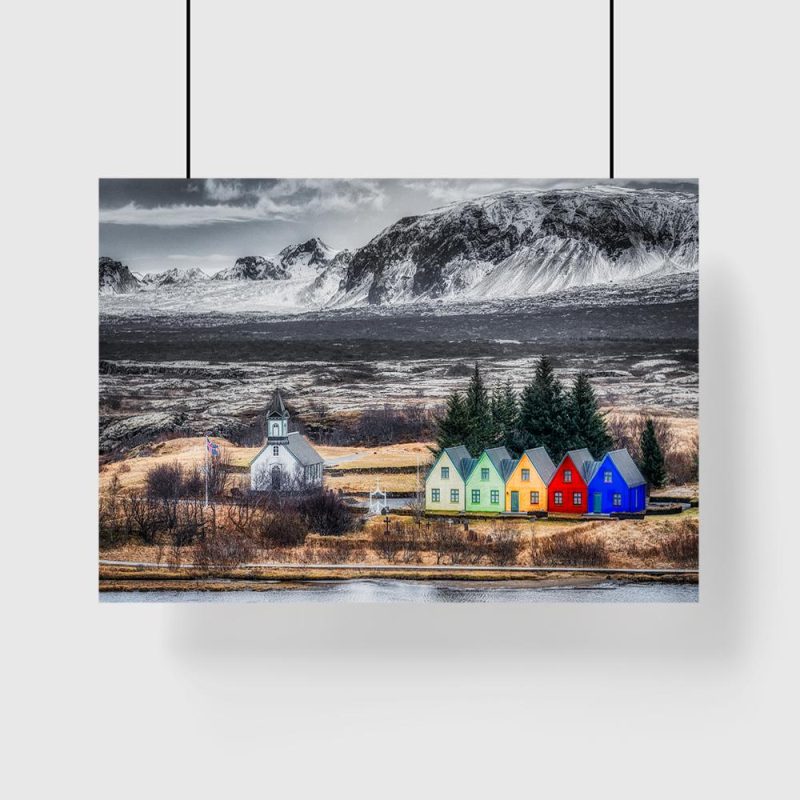 Plakat krajobraz Islandii