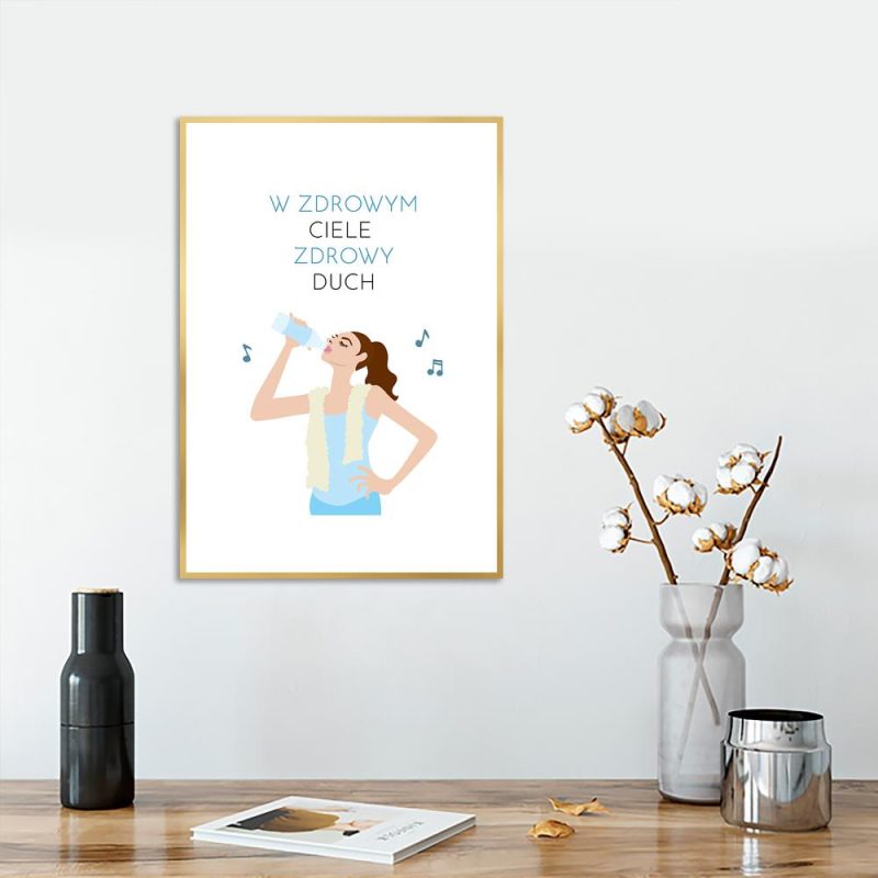 plakat zdrowy tryb życia nad biurko