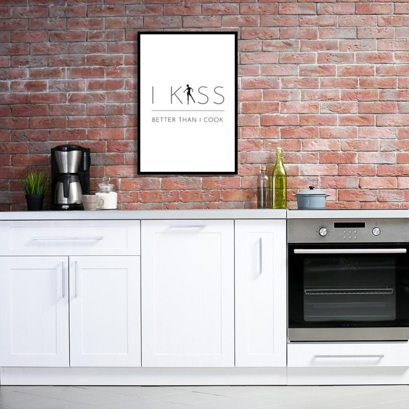 plakat z napisem do kuchni nad szafkę plakat z napisem w kuchni