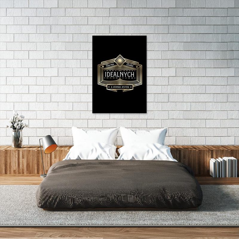 plakat z napisem nad łóżko plakat z napisem do sypialni