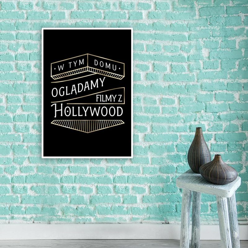 plakat napis oglądanie filmów plakat oglądanie filmów do dekoracji salonu