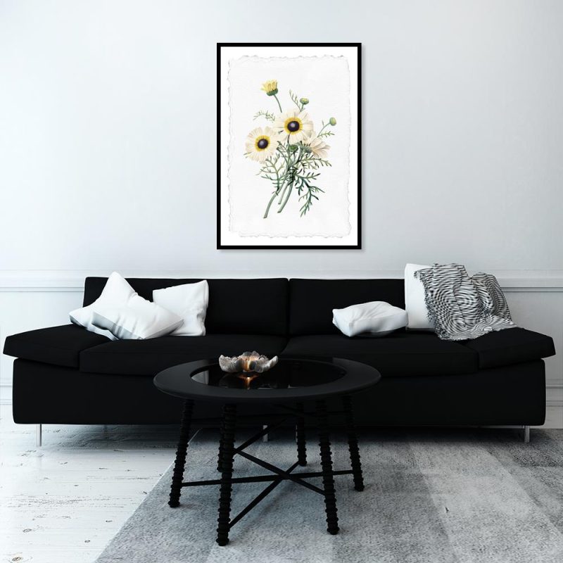 plakat z motywem kwiatów do salonu