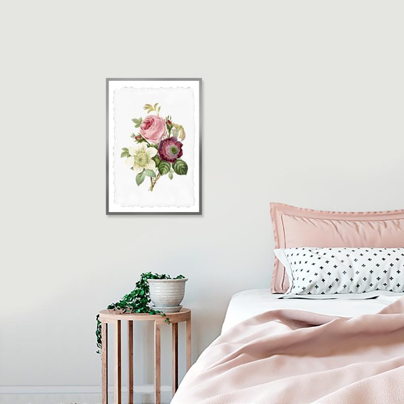 plakat z kwiatami do sypialni